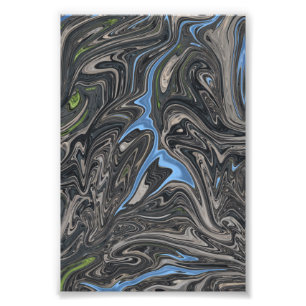 Impression Photo Peinture Abstraite fluviale Meilleur paysage abs