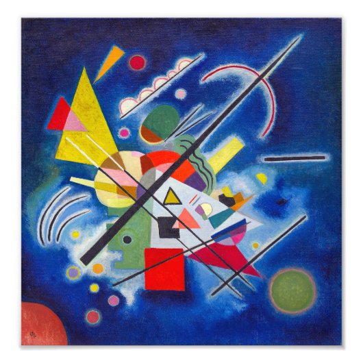 Impression Photo Peinture bleue | Wassily Kandinsky | (Devant)