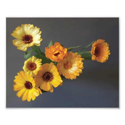 Impression Photo Peinture de bouquet Gerbera (Devant)