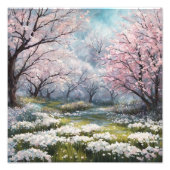 Impression Photo Peinture de champ rose Dreamy (Devant)