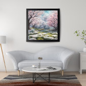 Impression Photo Peinture de champ rose Dreamy