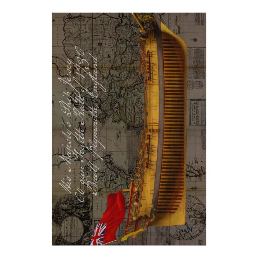 Impression Photo Peinture de profil du navire Jersey (Devant)