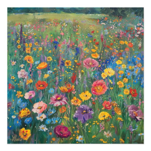 Impression Photo peinture fleur sauvage aquarelle (Devant)