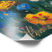 Impression Photo peinture fleur sauvage aquarelle (Coin)