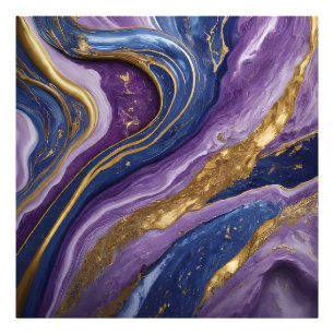 Impression Photo Peinture murale Abstraite de luxe Violet, bleu e