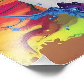Impression Photo Peinture murale de rendu 3D : Conception dynamique (Coin)