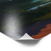 Impression Photo Peinture paisible du lac Sunset (Coin)