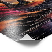 Impression Photo Peinture paysagère de la rivière étonnante (Coin)