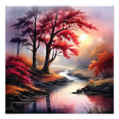 Impression Photo Peinture paysagère de la rivière étonnante (Devant)