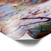 Impression Photo Peinture Peacock vintage (Coin)