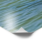 Impression Photo Pélican Brown en vol au-dessus de l'eau (Coin)