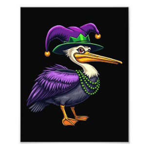 Impression Photo Pelican Mardi Gras - Carnival Fun pour Amoureux de