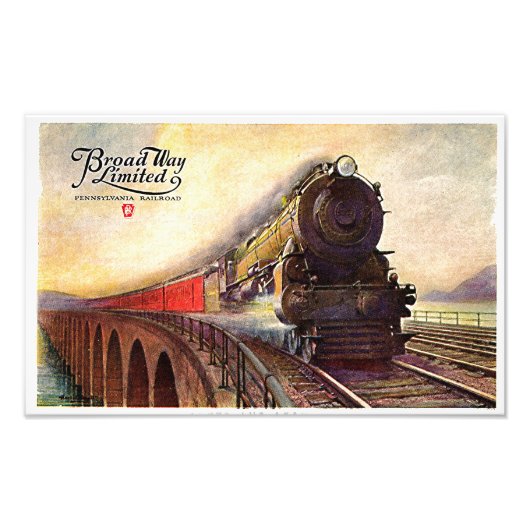 Impression Photo Pennsylvania Railroad Broadway Limited (Devant)