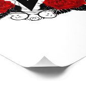 Impression Photo Pentagramme aux roses rouges (Coin)