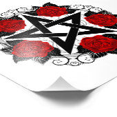 Impression Photo Pentagramme aux roses rouges (Coin)