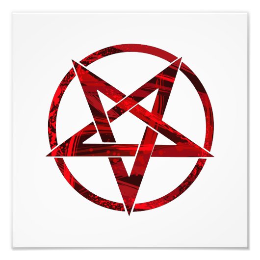 Impression Photo Pentagramme du Diable Rouge (Devant)