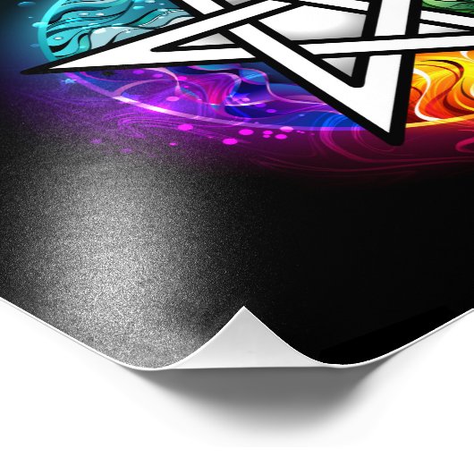 Impression Photo pentagramme du Wiccan (Coin)