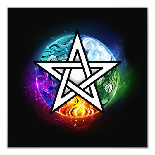 Impression Photo pentagramme du Wiccan (Devant)