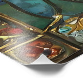 Impression Photo Pépites en chef rouges en verre tendu au lever du (Coin)