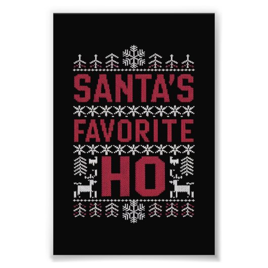 Impression Photo Père Noël Favori Ho Douleur de Noël moche (Devant)