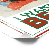 Impression Photo Père Noël veut que tu y croies ! 🎅 Art de Noël (Coin)