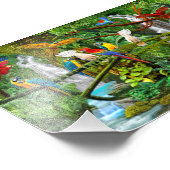 IMPRESSION PHOTO PERROQUETS AU PARADIS (Coin)