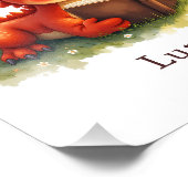 Impression Photo Personalize Baby Dragon Art Print Custom Kids Room (Coin)