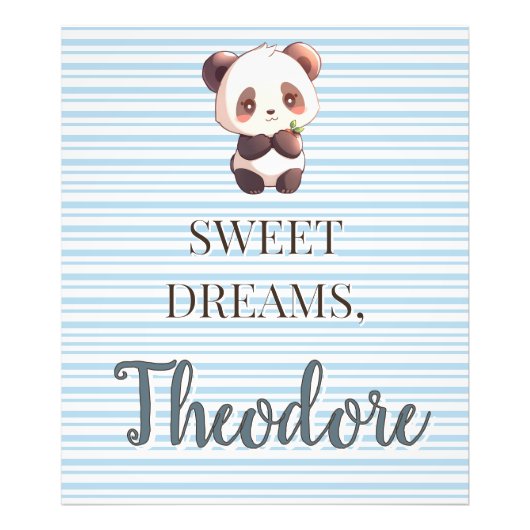 Impression Photo Personalized Cute Panda Sweet Dreams (Devant)