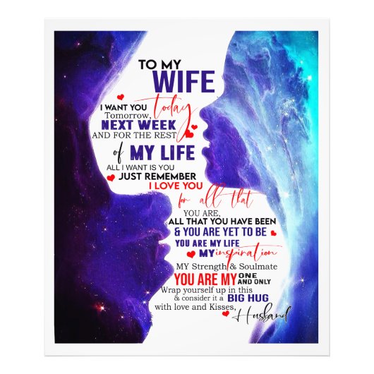 Impression Photo Personnalisé À Ma Femme (Devant)