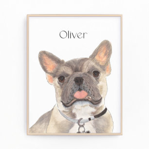 Impression Photo Personnalisé Blue Fawn Français Bulldog Art França