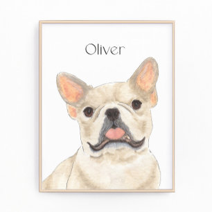 Impression Photo Personnalisé Fawn Tan Frenchie French Bulldog Art