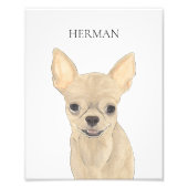 Impression Photo Personnalisé Fawn Tan Short Haired Chihuahua Art (Devant)