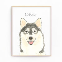 Personnalisé Pomsky Art