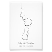 Impression Photo Personnalisé, Une Ligne, Amour, Boho, Arabe (Devant)