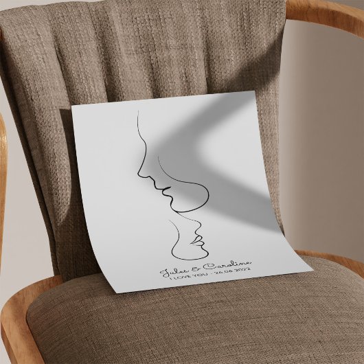 Impression Photo Personnalisé, Une Ligne, Amour, Boho, Arabe