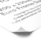 Impression photo personnalisée 200 x 250 mm Taille (Coin)