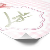 Impression Photo Personnalisée Layla Baby Girl Nursery Bow&En vichy (Coin)