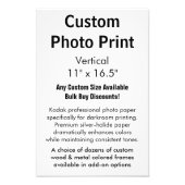 Impression photo personnalisée - Vertical 11 pouce (Devant)