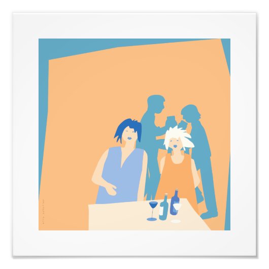 Impression Photo personnes dans un bar (Devant)
