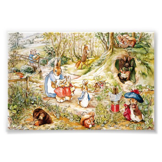 Impression Photo Peter le lapin dans les bois (Devant)
