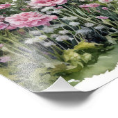 Impression Photo Peter le lapin rose dans son jardin (Coin)