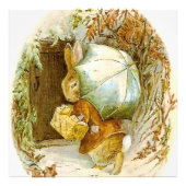Impression Photo "Peter Rabbit avec parapluie d'hiver" par Beatrix  (Devant)