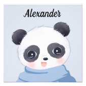 Impression Photo Petit bébé Panda bleu (Devant)