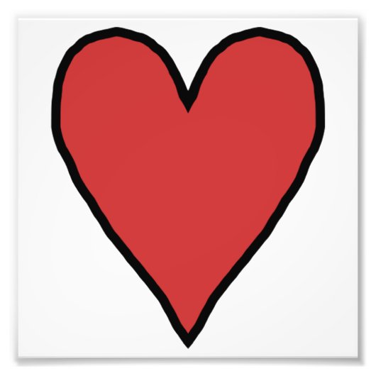 Impression Photo Petit Coeur rouge d'amour 10 (Devant)