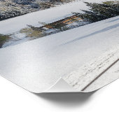 Impression Photo Petit village alpin dans la neige (Coin)