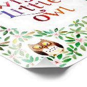 Impression Photo Petite chouette de croissance peinture aquarelle (Coin)