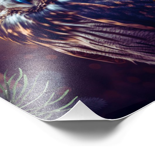 Impression Photo Petite Chouette en Forêt Nature Faune Oiseau Anima (Coin)