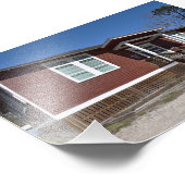 Impression Photo Petite école rouge, île Dauphin, Alabama (Coin)