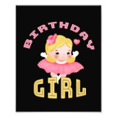 Impression Photo Petite fille d'anniversaire mignonne (Devant)
