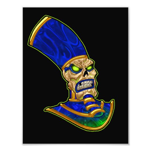 Impression Photo Pharaon égyptien King Skeleton Art (Devant)